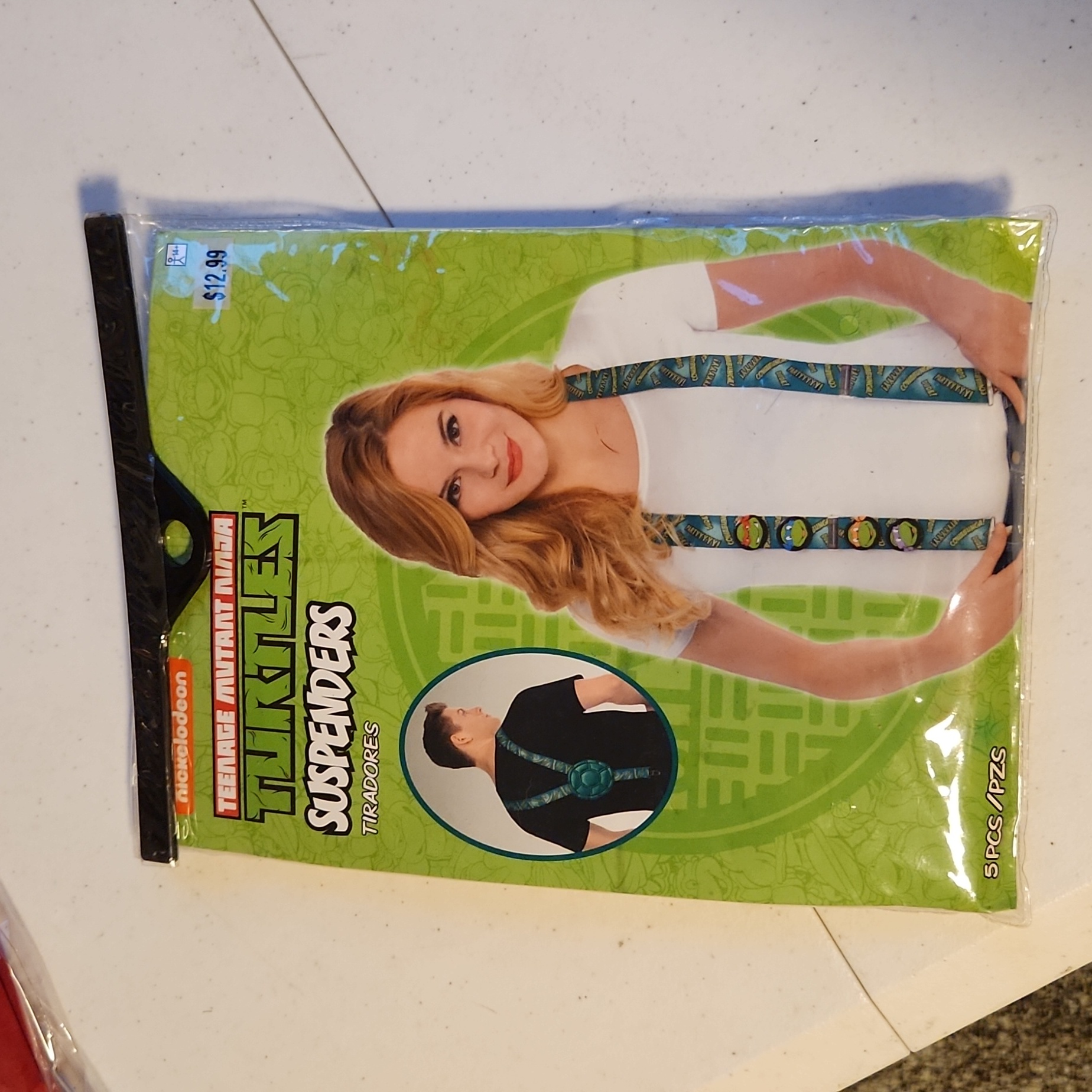 Teenage Mutant Ninja Turtles Suspenders  Brand New In Pkg 5pcs Ages 14